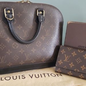 Authentic Monogram Louis Vuitton Alma & wallet set